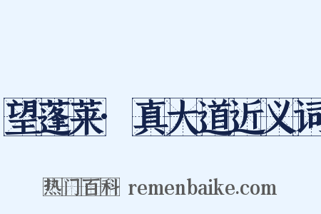 望蓬莱·真大道近义词是什么意思的图片